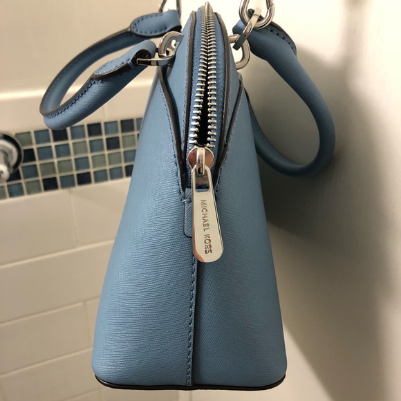 Michael Khors Emmy Small Cross Body Bag Sky Blue - Picture 3 of 8